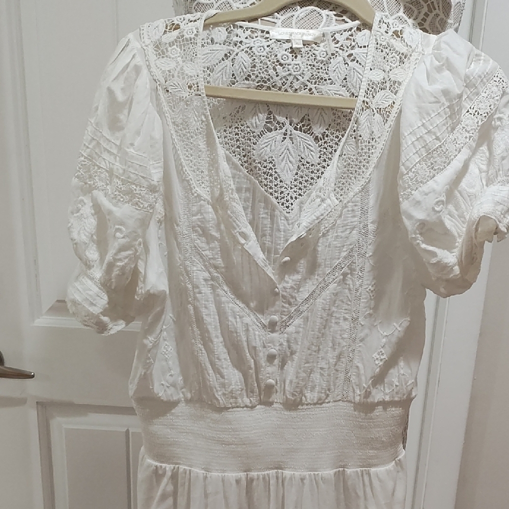 LoveShackFancy - Elegant White Lace Dress
